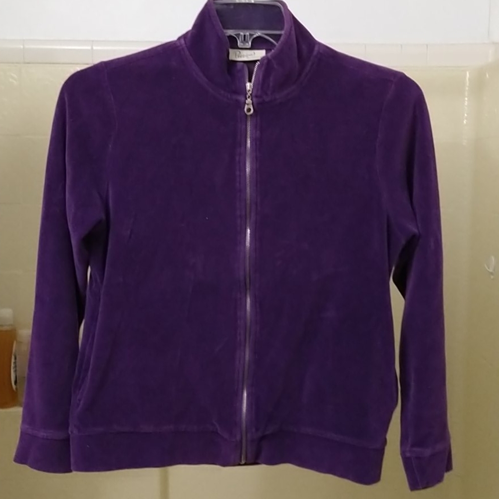 Purple hooded jacket, size S